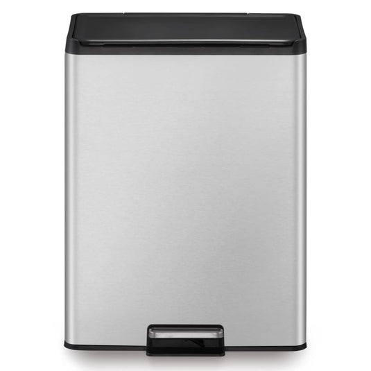 Eko pedaalemmer essential 2x20 l matzilverkleurig