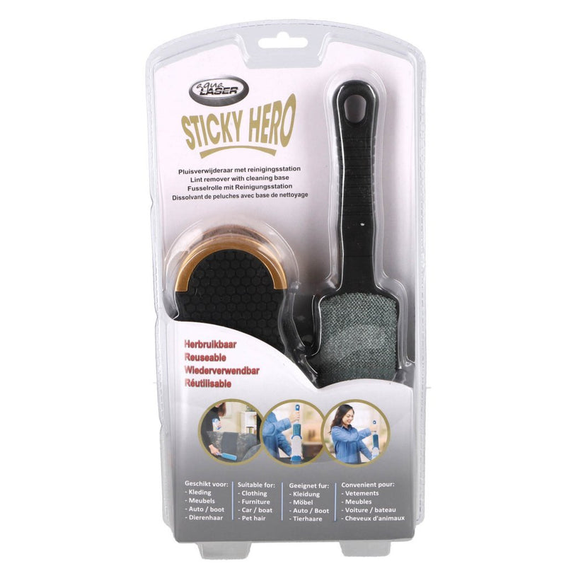 Load image into Gallery viewer, Overige merken aqua laser sticky hero kledingborstel goud zwart
