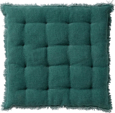 Dutch decor burto stoelkussen van gewassen katoen sagebrush green 40x40 cm