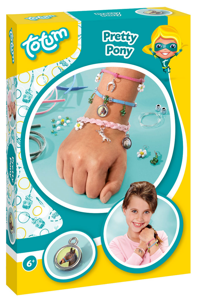 Load image into Gallery viewer, Totum pretty pony paarden-bedelarmbandjes maken - 3 stuks - speelgoed kinderen - knutselen - voor meisjes - vanaf 6 jaar
