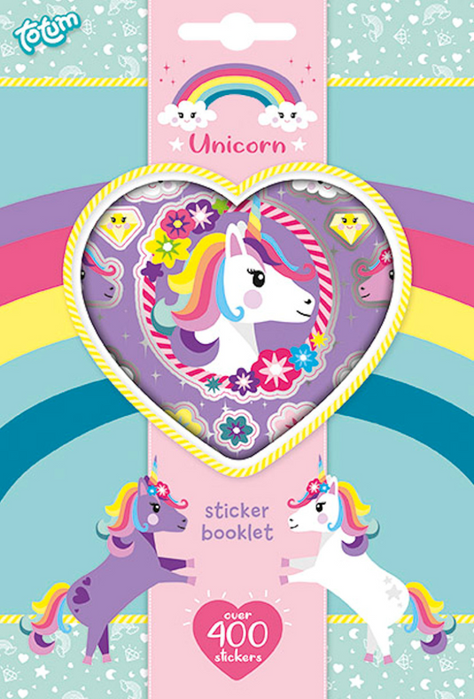 Totum unicorn stickerbook 4 sheets 200 stickers