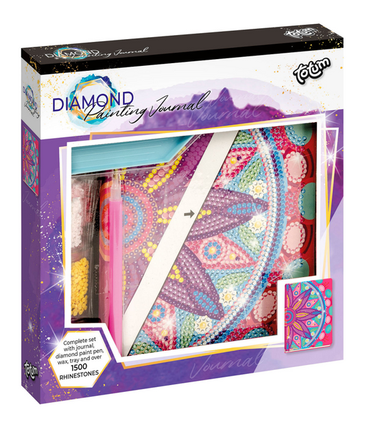 Totum diamond painting dagboek - flower mandala roze