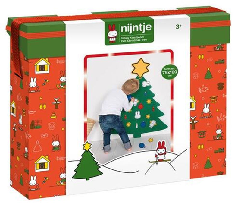 Load image into Gallery viewer, Bambolino nijntje kerstboom vilt, in bewaarkoffer afmeting 75 x 100 cm 20-delig - home deco kerst - vanaf 3 jaar - toys cadeau tip kerst
