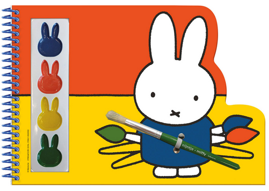 Bambolino nijntje verf- en knutselboek - met kwast en 4 kleuren verf - peuter en kleuter speelgoed - knutselen - voor meisjes en jongens - vanaf 3 jaar - speelgoed kinderen - toys