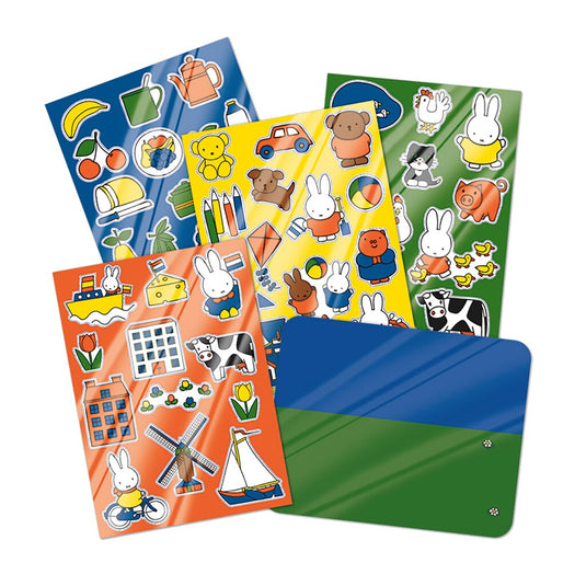 Totum nijntje raamstickers, niet permanente verplaatsbare stickers met speelachtergrond - educatief speelgoed junior vanaf 3 jaar - bambolino toys