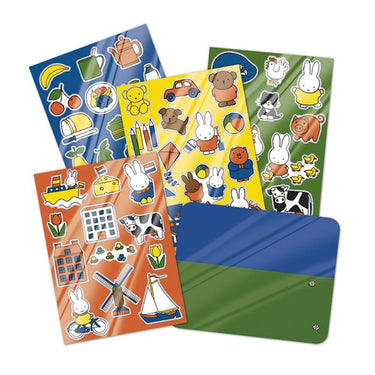 Totum nijntje raamstickers, niet permanente verplaatsbare stickers met speelachtergrond - educatief speelgoed junior vanaf 3 jaar - bambolino toys