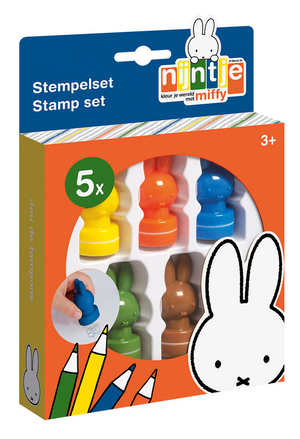 Bambolino nijntje zelfinktende stempels - 5 stuks - peuter en kleuter speelgoed - knutselen - voor meisjes en jongens - vanaf 3 jaar - speelgoed kinderen - totum