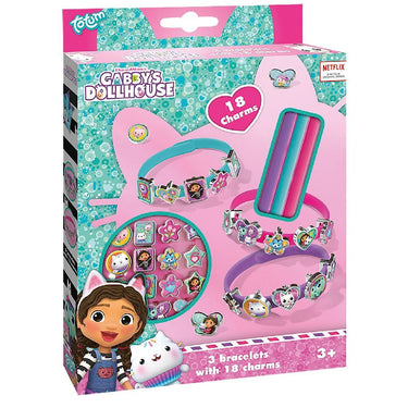 Totum gabby’s poppenhuis 3 schuif armbandjes maken met 18 schuifbedels | speelgoed meisjes vanaf 3 jaar gabby’s dollhouse