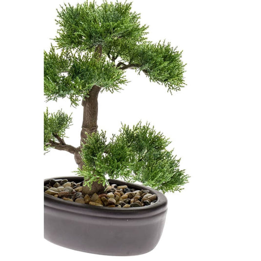 Emerald kunstplant ceder bonsai groen 32 cm 420001