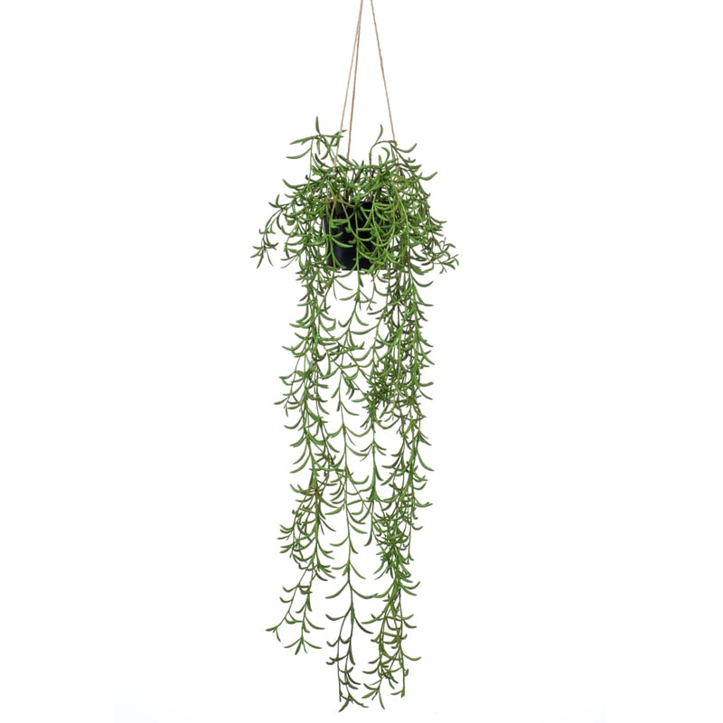 Load image into Gallery viewer, Emerald kunstplant hangend in pot senecio 70 cm
