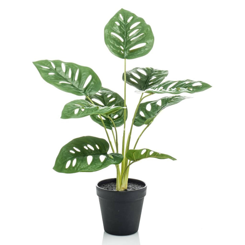 Load image into Gallery viewer, Emerald kunstplant in pot monkey monstera struik 43 cm
