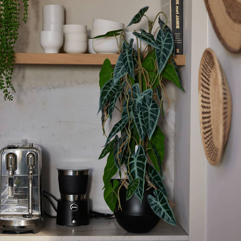 Load image into Gallery viewer, Emerald kunstplant in pot alocasia 75 cm
