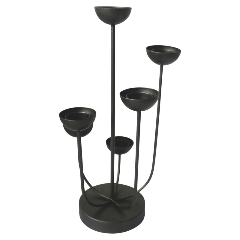 Load image into Gallery viewer, Lesli living kaarsenstandaard mira 45,5 cm zwart
