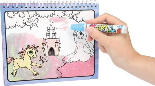Creativity kleuren met water prinses met stift