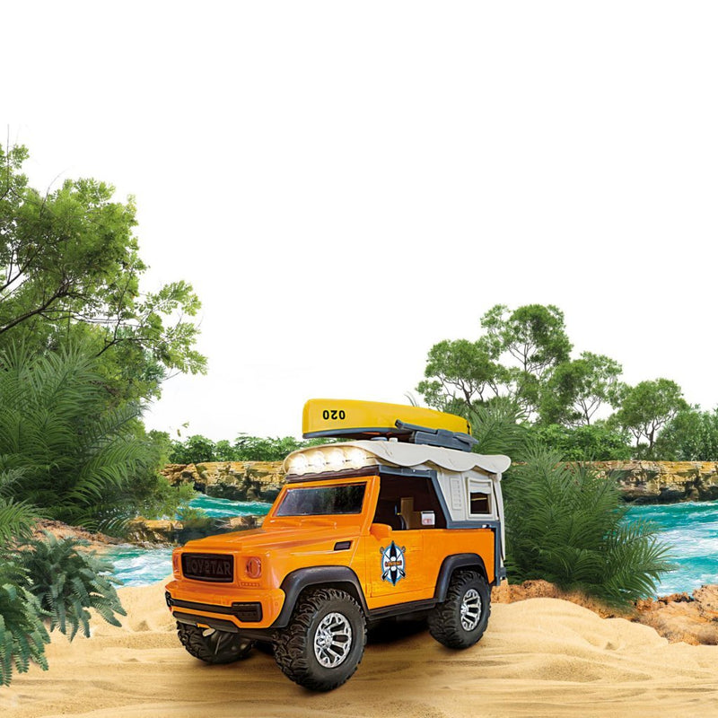 Load image into Gallery viewer, Toi-toys vehicool auto + kano + frictie + licht en geluid

