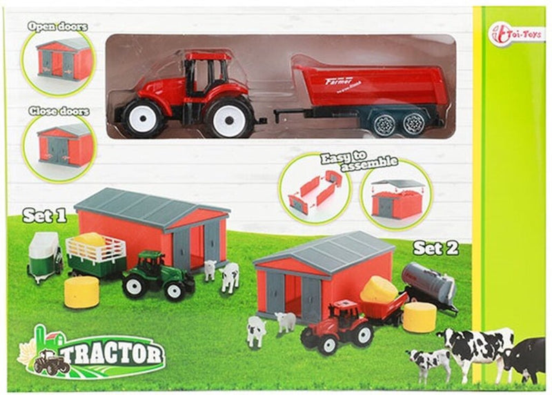 Load image into Gallery viewer, Toi-toys toi toys tractor set met schuur verschillende uitvoeringen
