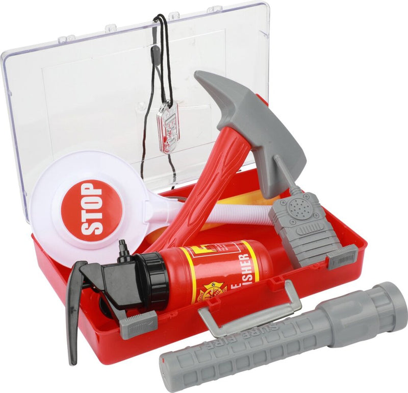 Load image into Gallery viewer, Toi-toys toi toys fire fighter brandweerkoffer met accessoires 25x16x6cm
