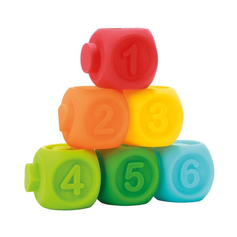 Load image into Gallery viewer, Little stars baby stapelblokken 6 stuks + 2 dieren
