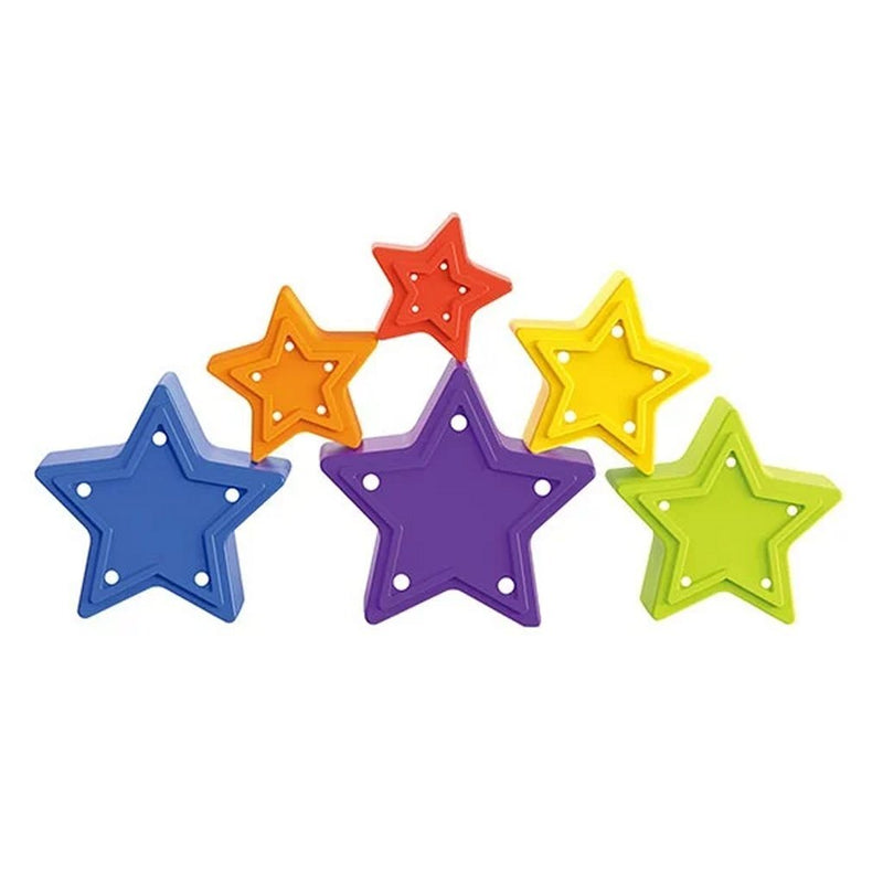 Load image into Gallery viewer, Toi-toys little stars stapeltoren ster 6-delig

