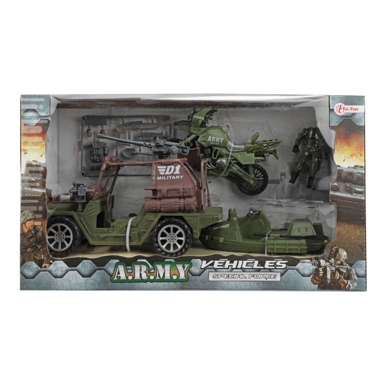 Load image into Gallery viewer, Toi-toys toi toys militair voertuig + accessoires
