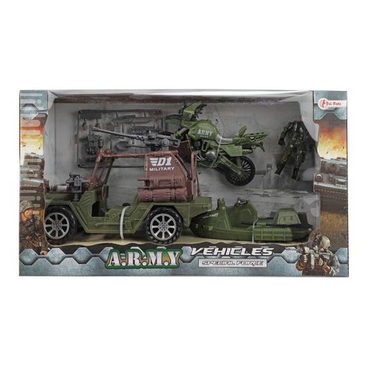 Toi-toys toi toys militair voertuig + accessoires