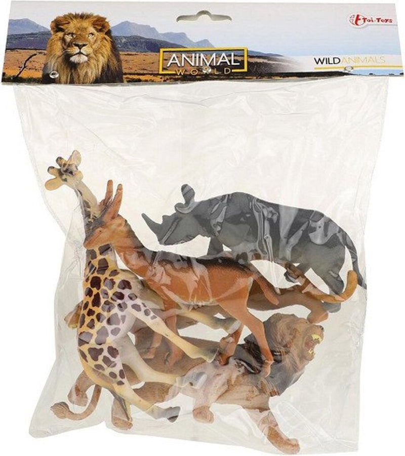 Load image into Gallery viewer, Toi-toys animal world wilde dieren deluxe 5stuks in zak
