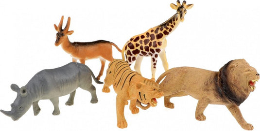 Toi-toys animal world wilde dieren deluxe, 5st.