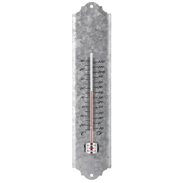 Esschert design wandthermometer 30 cm schrootzink oz10