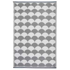 Esschert Design Esschert Design Buitenkleed 180x121 cm grijs en wit OC24