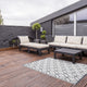 Esschert design buitenkleed 180x121 cm grijs en wit oc25
