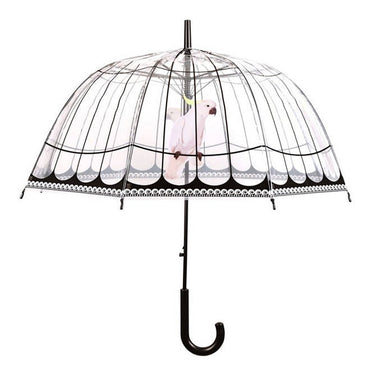 Esschert design paraplu vogelkooi 81 cm transparant zwart