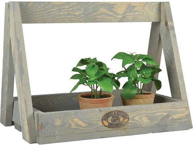 Esschert design houten plantenrek 29x39.2x28.9 cm grijs
