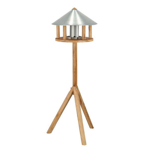 Esschert design vogelvoederhuisje met silo en rond dak zink