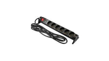 Vb 61058 draai tafelcontactdoos 6-voudig 3x1,5 3m + schakelaar monteerbaar