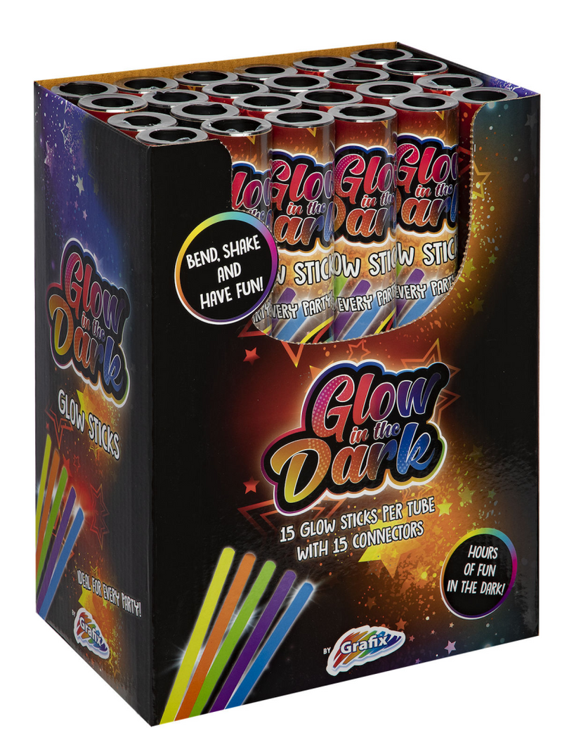 Load image into Gallery viewer, Grafix glowsticks in tube 15 stuks
