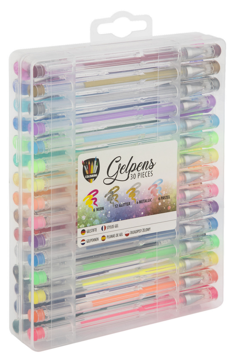 Load image into Gallery viewer, Grafix gelpennen 30pcs - schrijven handlettering - glitter effect - metallic effect - neon effect - pastel effect - gelpennen volwassenen
