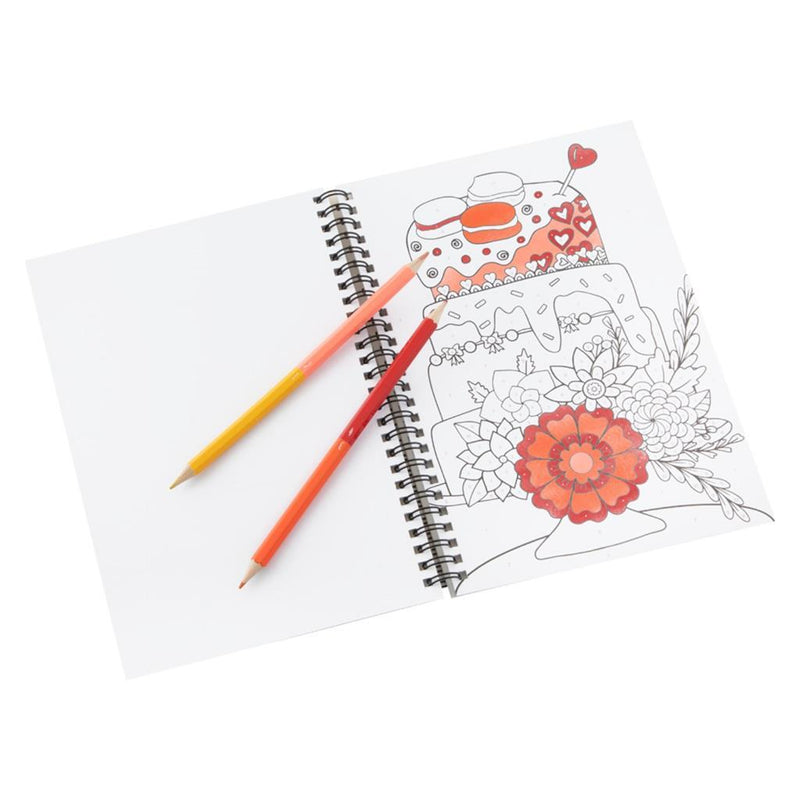 Load image into Gallery viewer, Grafix kleuren op nummer kleurboek met kleurpotloden.
