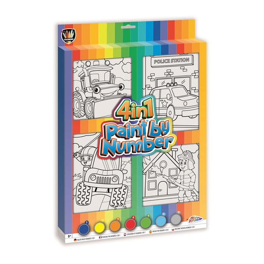 Grafix schilderen op nummer 4-in-1 jongens