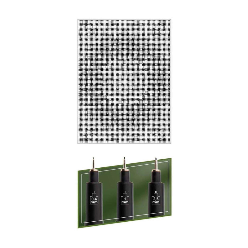 Load image into Gallery viewer, Craft id stippenkunst op doek mandela - 40 x 30 cm - incl. fineliners
