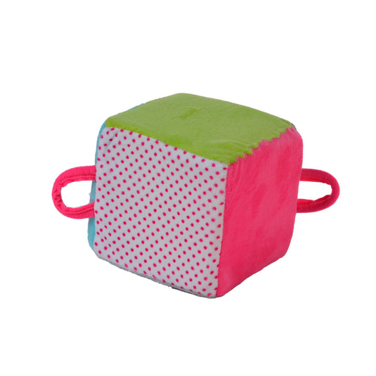 Angel toys rammelaar kubus met belletje 11 cm