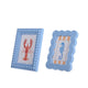 Decoris fotolijst blauw hout 2x14x19cm 2 assorti