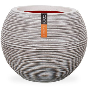 Capi bloempot nature rib bolvormig 62x48 cm ivoorkleurig kofi271
