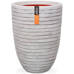 Capi bloempot nature row elegant laag 46x58 cm ivoorkleurig krwi783