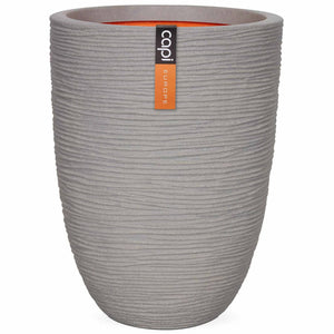 Capi Capi Bloempot Nature Rib elegant laag 36x47 cm grijs