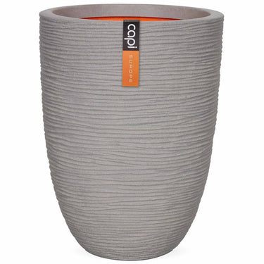 Capi Capi Bloempot Nature Rib elegant laag 36x47 cm grijs