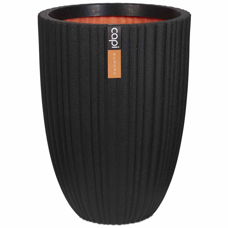 Load image into Gallery viewer, Capi Capi Bloempot Urban Tube elegant laag 46x58 cm zwart KBLT783
