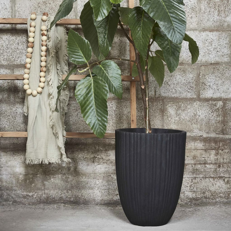Load image into Gallery viewer, Capi Capi Bloempot Urban Tube elegant laag 46x58 cm zwart KBLT783
