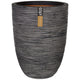 Capi bloempot nature rib elegant laag 36x47 cm antraciet kofz782