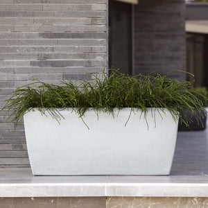 Capi plantenbak arc granite rechthoekig 90x35x40 cm ivoorkleurig