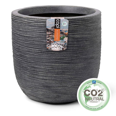 Capi plantenbak waste rib 43x41 cm grijs